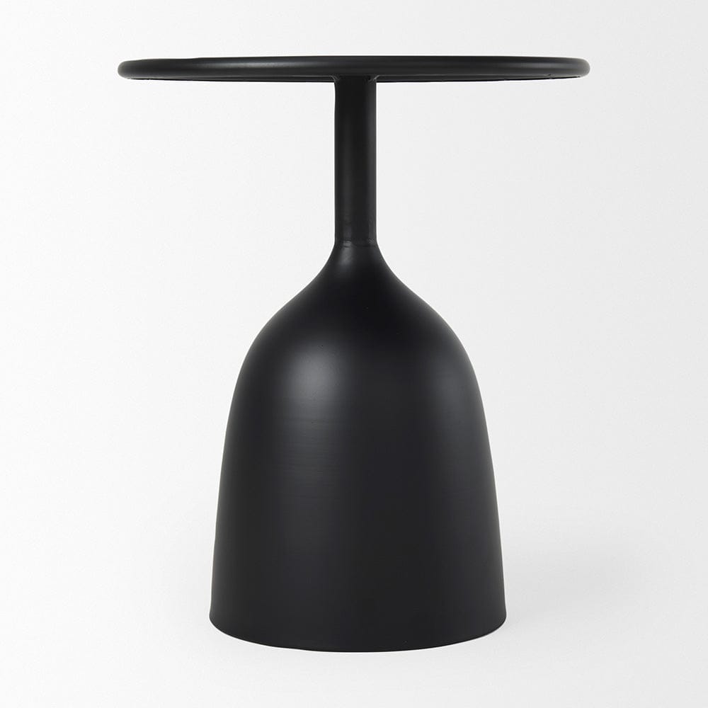 Mercana - Talulla 16.5L x 16.5W x 19.7H Matte Black Metal Accent Table - 70098 view 2