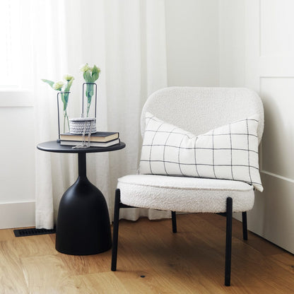 Mercana - Talulla 16.5L x 16.5W x 19.7H Matte Black Metal Accent Table - 70098 view 8