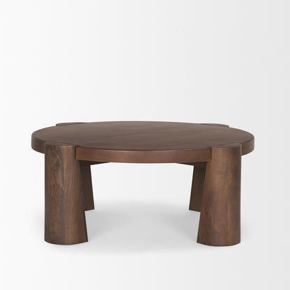 Mercana - Tammar Round Wood w/ Tapered Legs Coffee Table - 70842-AB view 2