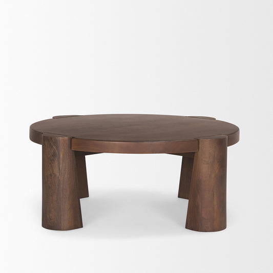 Mercana - Tammar Round Wood w/ Tapered Legs Coffee Table - 70842-AB view 2