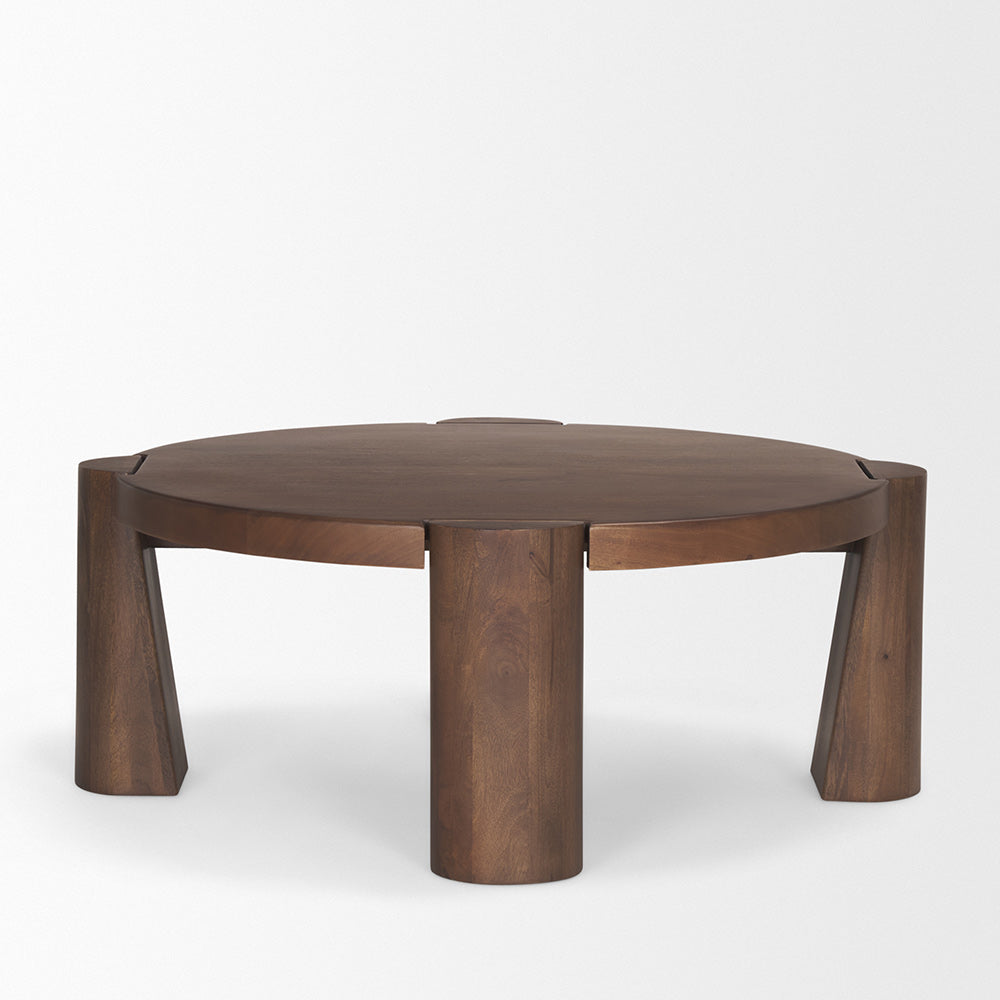 Mercana - Tammar Round Wood w/ Tapered Legs Coffee Table - 70842-AB view 3