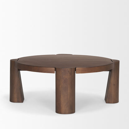 Mercana - Tammar Round Wood w/ Tapered Legs Coffee Table - 70842-AB view 3