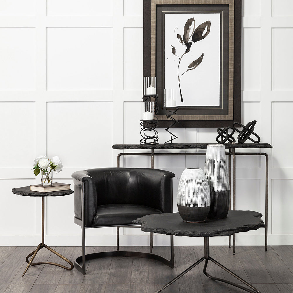 Mercana - Tanami I Tall Dark Brown/White Ceramic Vase - 67672_CLOSEOUT view 5