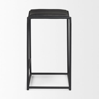 Mercana - Taniel Black Leather w/ Black Metal Counter Stool - 70824 view 3