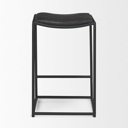 Mercana - Taniel Black Leather w/ Black Metal Counter Stool - 70824 view 4