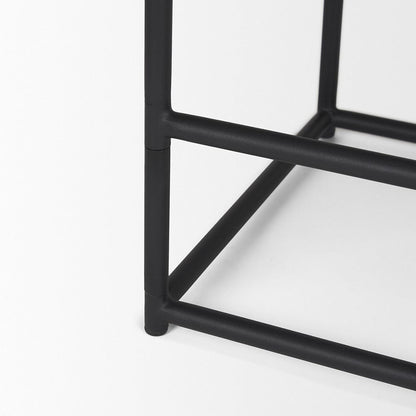 Mercana - Taniel Black Leather w/ Black Metal Counter Stool - 70824 view 9