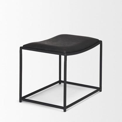 Mercana - Taniel Black Leather w/ Black Metal Stool - 70823 view 4