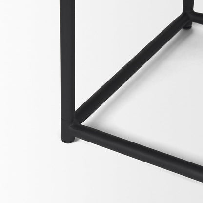 Mercana - Taniel Black Leather w/ Black Metal Stool - 70823 view 7