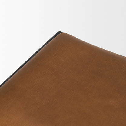 Mercana - Taniel Brown Leather w/ Black Metal Counter Stool - 70820 view 7