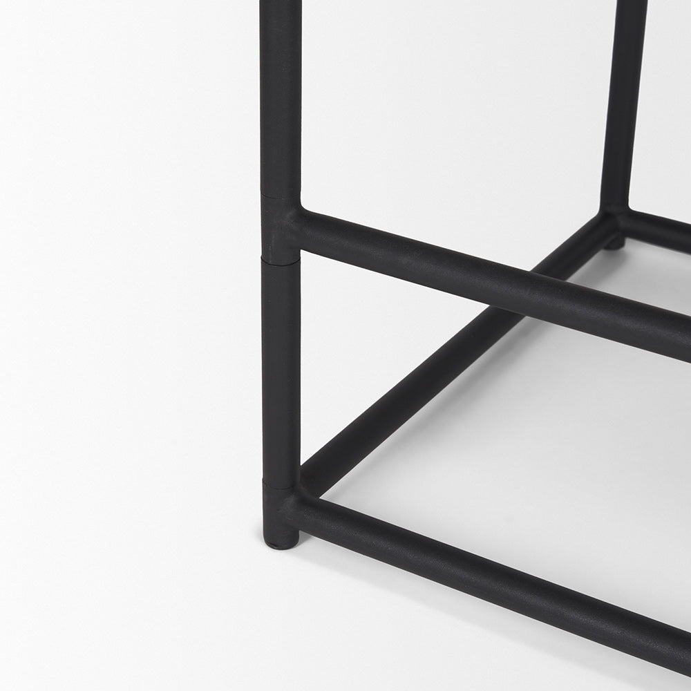 Mercana - Taniel Brown Leather w/ Black Metal Counter Stool - 70820 view 9