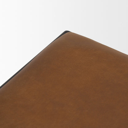 Mercana - Taniel Brown Leather w/ Black Metal Stool - 70819 view 5