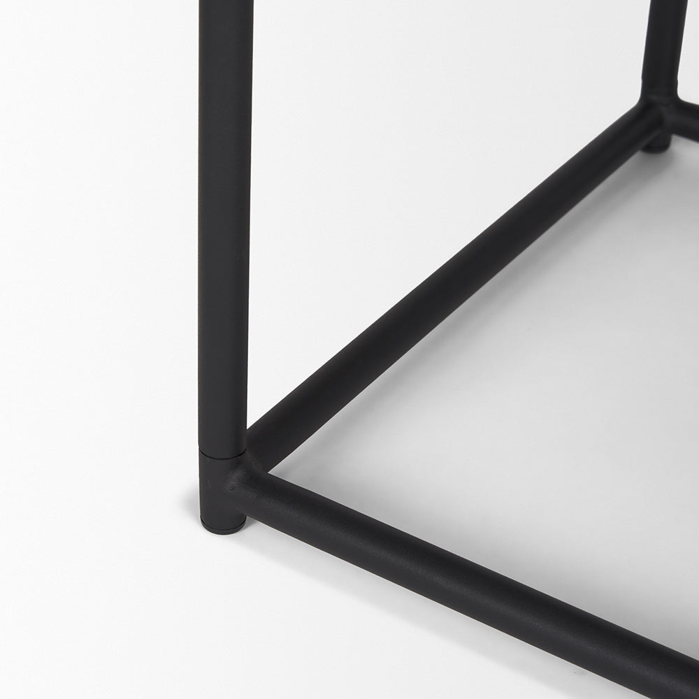 Mercana - Taniel Brown Leather w/ Black Metal Stool - 70819 view 7