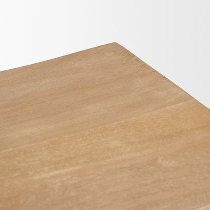 Mercana - Taniel Light Brown Wood w/ Black Metal Stool - 70817 view 5