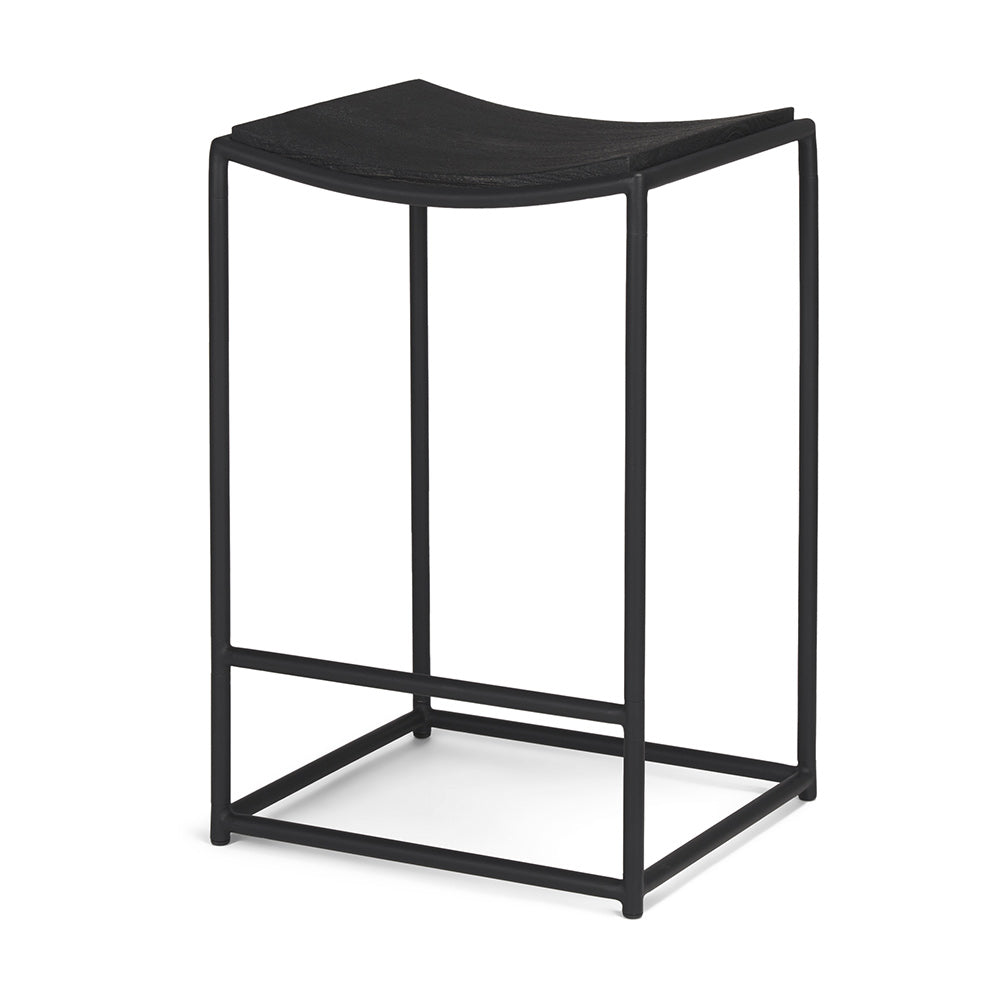 Mercana - Taniel Textured Black Wood w/ Black Metal Counter Stool - 70822 view 1
