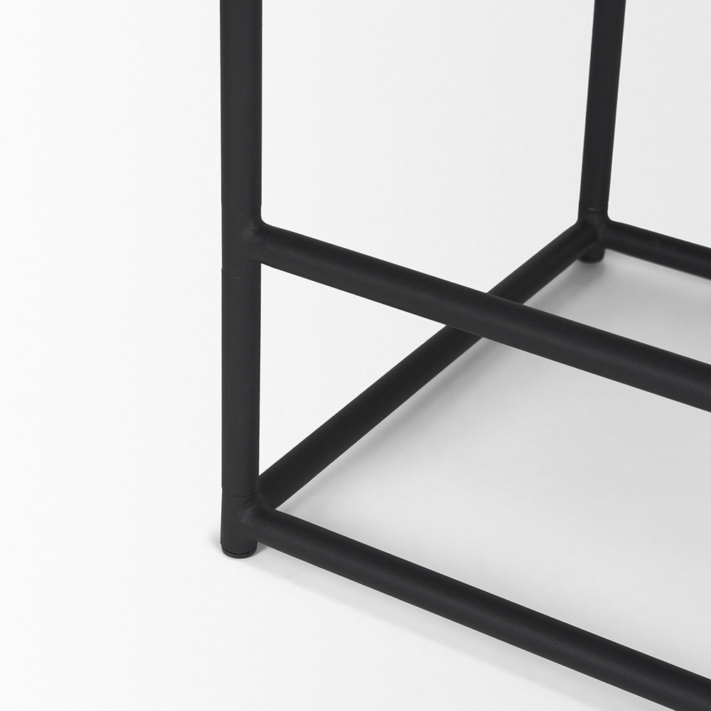 Mercana - Taniel Textured Black Wood w/ Black Metal Counter Stool - 70822 view 9