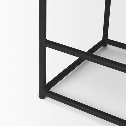 Mercana - Taniel Textured Black Wood w/ Black Metal Counter Stool - 70822 view 9