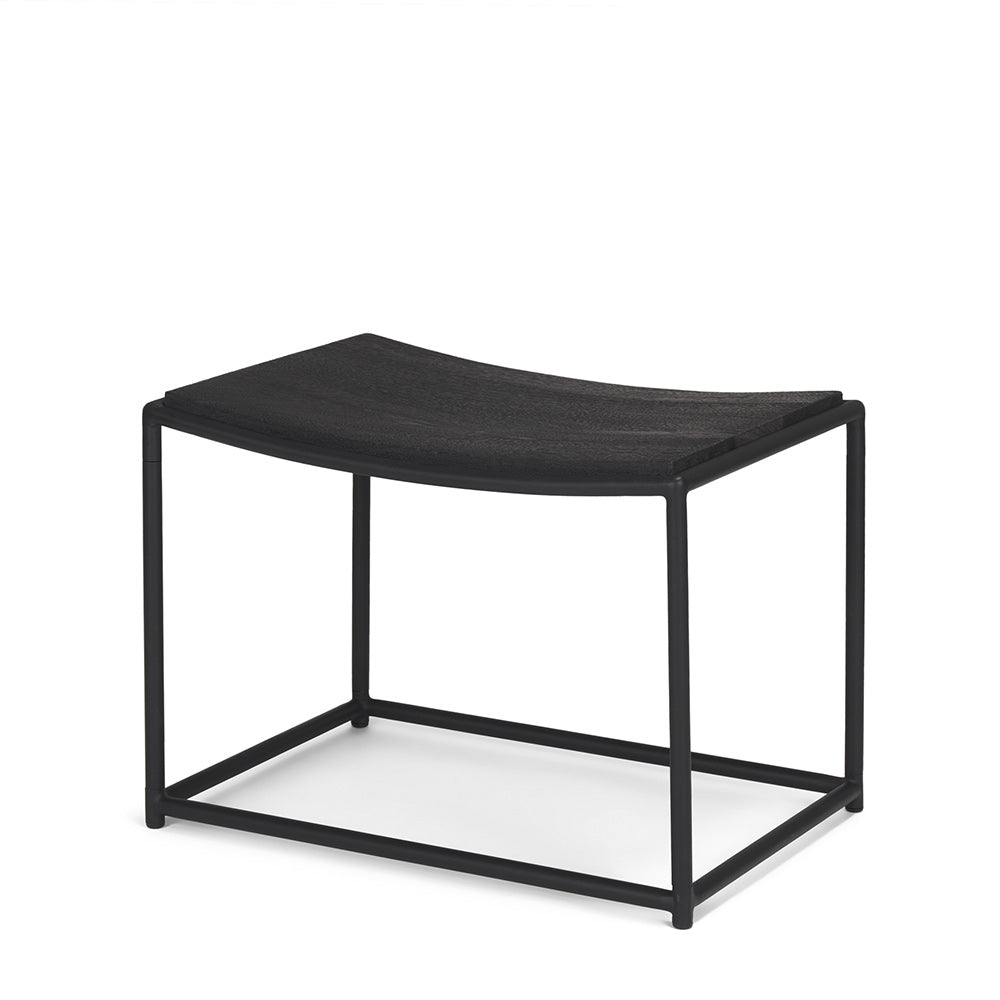 Mercana - Taniel Textured Black Wood w/ Black Metal Stool - 70821 view 1