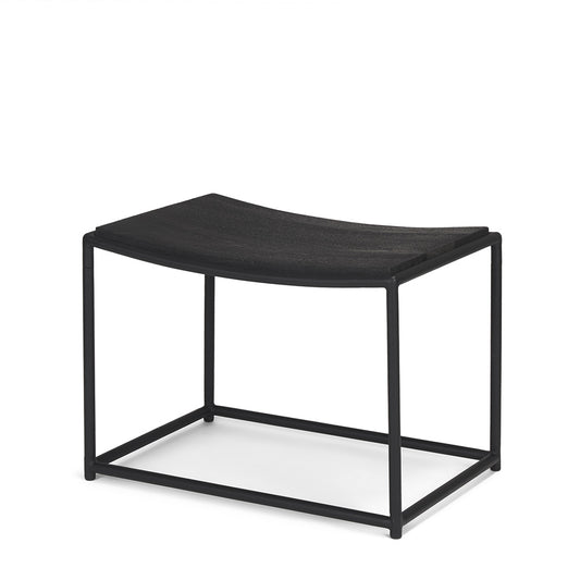 Mercana - Taniel Textured Black Wood w/ Black Metal Stool - 70821 view 1