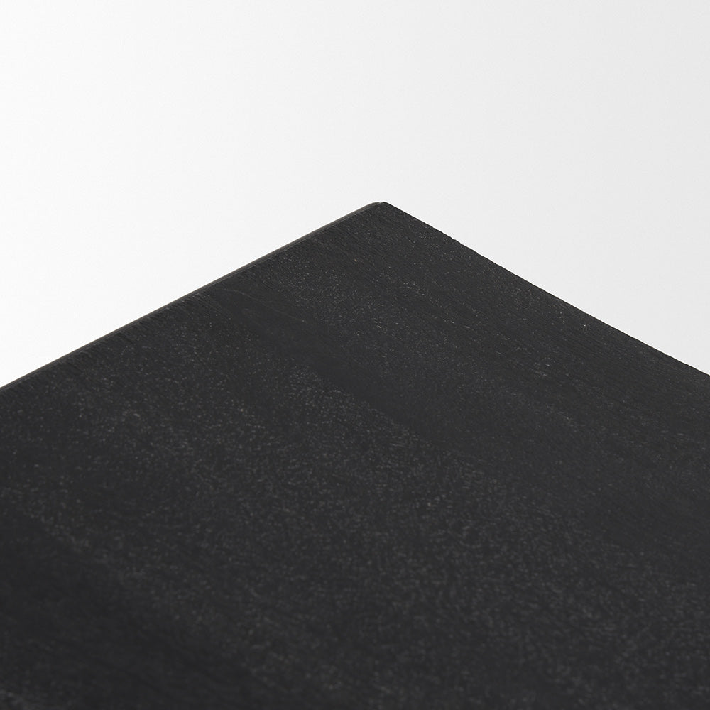 Mercana - Taniel Textured Black Wood w/ Black Metal Stool - 70821 view 5