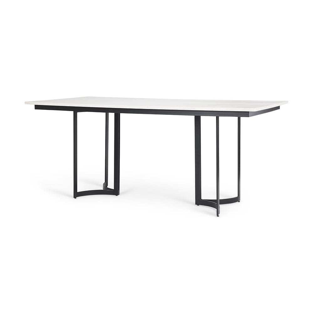 Mercana - Tanner I 71L x 35W Rectangular White Marble W/ Metal Base Dining Table - 68848-AB_CLOSEOUT view 1