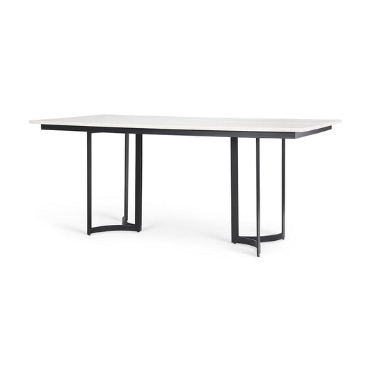 Mercana - Tanner I 71L x 35W Rectangular White Marble W/ Metal Base Dining Table - 68848-AB_CLOSEOUT view 1