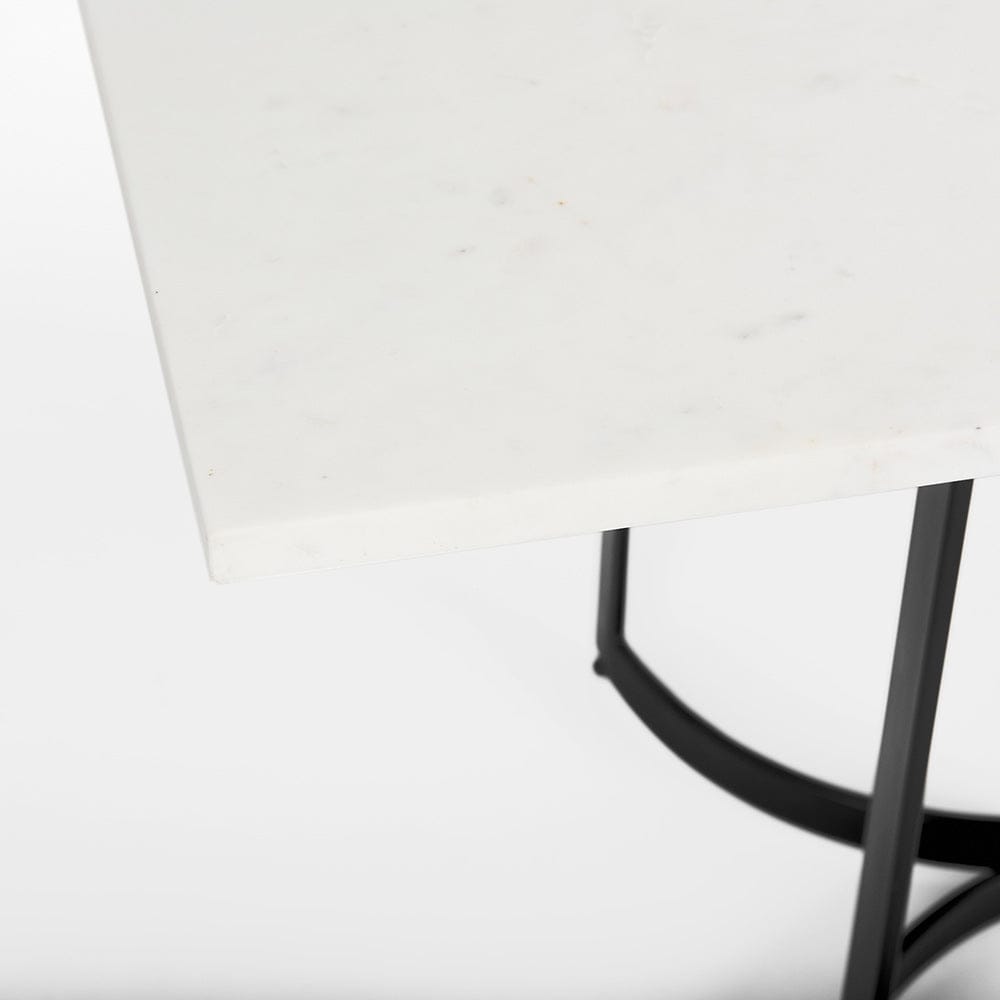 Mercana - Tanner I 71L x 35W Rectangular White Marble W/ Metal Base Dining Table - 68848-AB_CLOSEOUT view 6