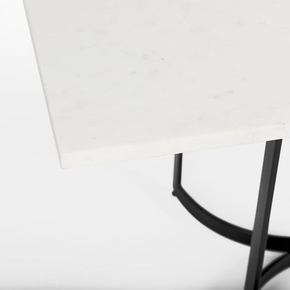 Mercana - Tanner I 71L x 35W Rectangular White Marble W/ Metal Base Dining Table - 68848-AB_CLOSEOUT view 6