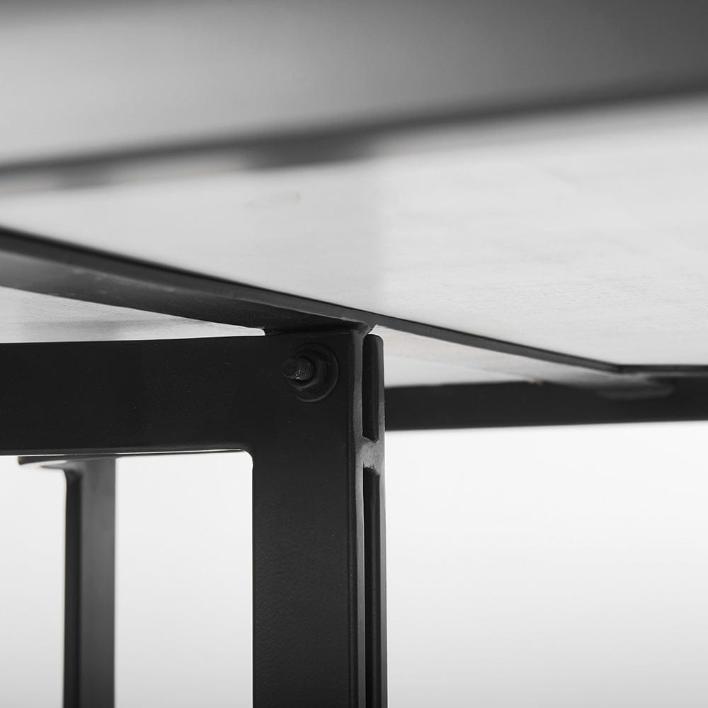 Mercana - Tanner I 71L x 35W Rectangular White Marble W/ Metal Base Dining Table - 68848-AB_CLOSEOUT view 8