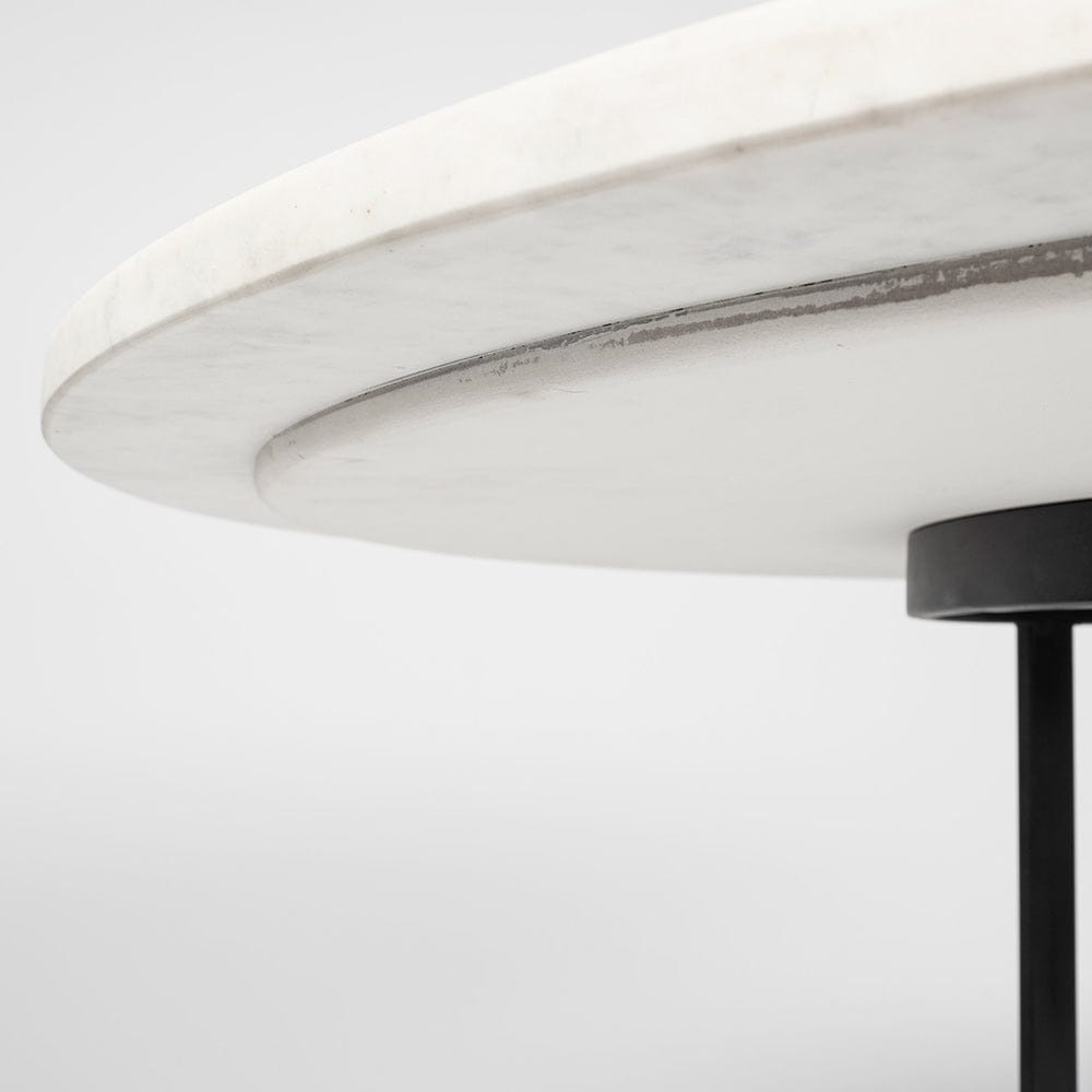 Mercana - Tanner II 48" Round White Marble Top Black Metal Base Dining Table - 68849-AB view 6