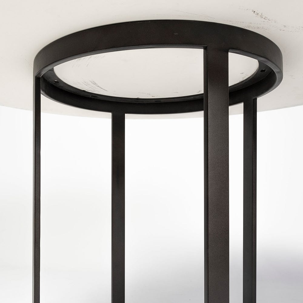Mercana - Tanner II 48" Round White Marble Top Black Metal Base Dining Table - 68849-AB view 7