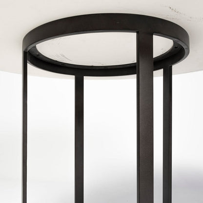 Mercana - Tanner II 48" Round White Marble Top Black Metal Base Dining Table - 68849-AB view 7