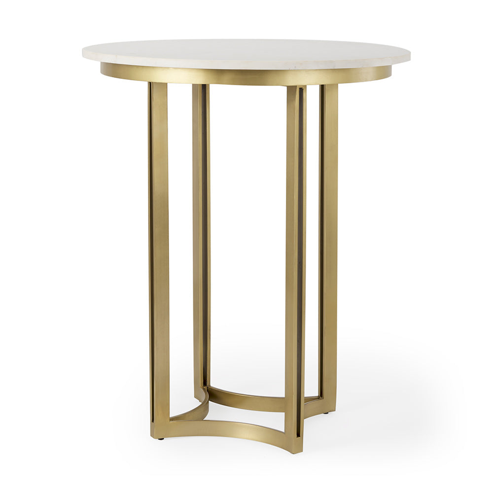 Mercana - Tanner Marble & Gold Metal Bistro Table - 69938-AB_CLOSEOUT view 1