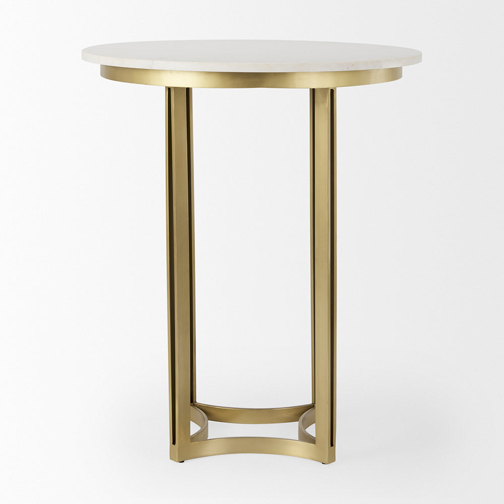 Mercana - Tanner Marble & Gold Metal Bistro Table - 69938-AB_CLOSEOUT view 2