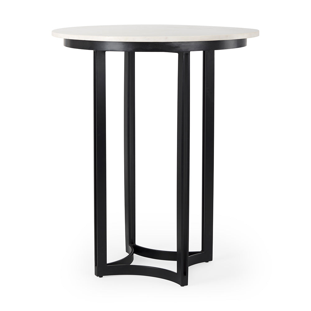 Mercana - Tanner Marble & Matte Black Bistro Table - 69912-AB view 1