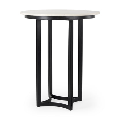 Mercana - Tanner Marble & Matte Black Bistro Table - 69912-AB view 1