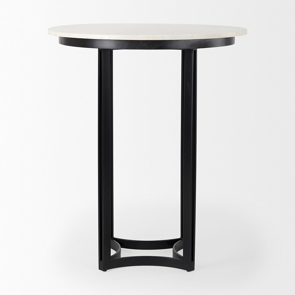 Mercana - Tanner Marble & Matte Black Bistro Table - 69912-AB view 2