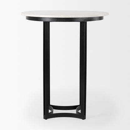 Mercana - Tanner Marble & Matte Black Bistro Table - 69912-AB view 2