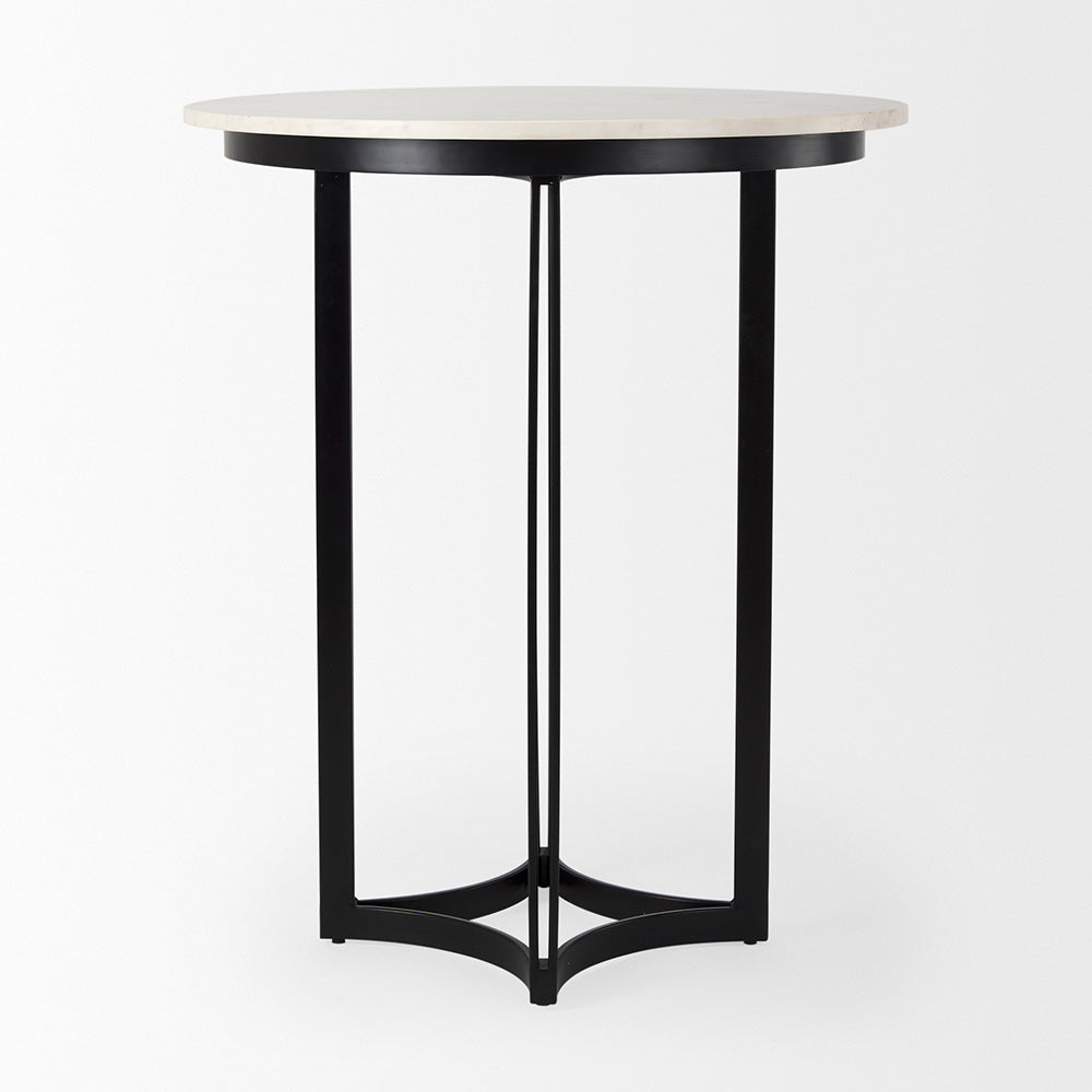 Mercana - Tanner Marble & Matte Black Bistro Table - 69912-AB view 3