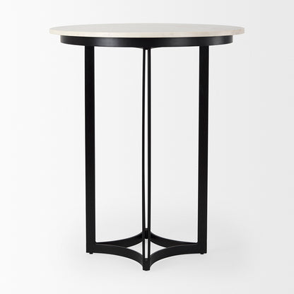 Mercana - Tanner Marble & Matte Black Bistro Table - 69912-AB view 3