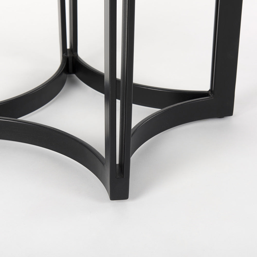Mercana - Tanner Marble & Matte Black Bistro Table - 69912-AB view 6