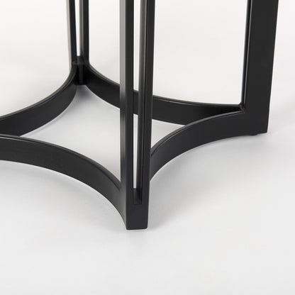 Mercana - Tanner Marble & Matte Black Bistro Table - 69912-AB view 6