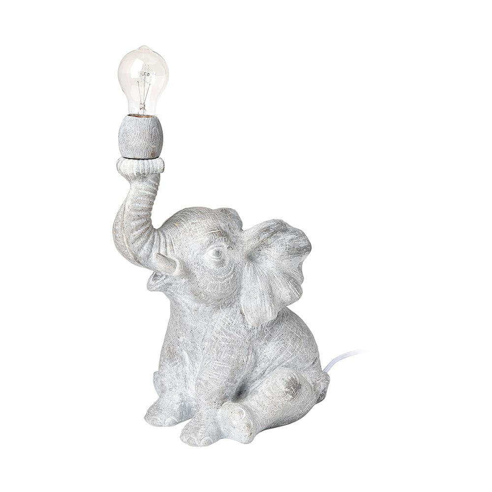 Mercana - Tantor 15.9"H Gray Resin Elephant Calf Table Lamp - 69005 view 1