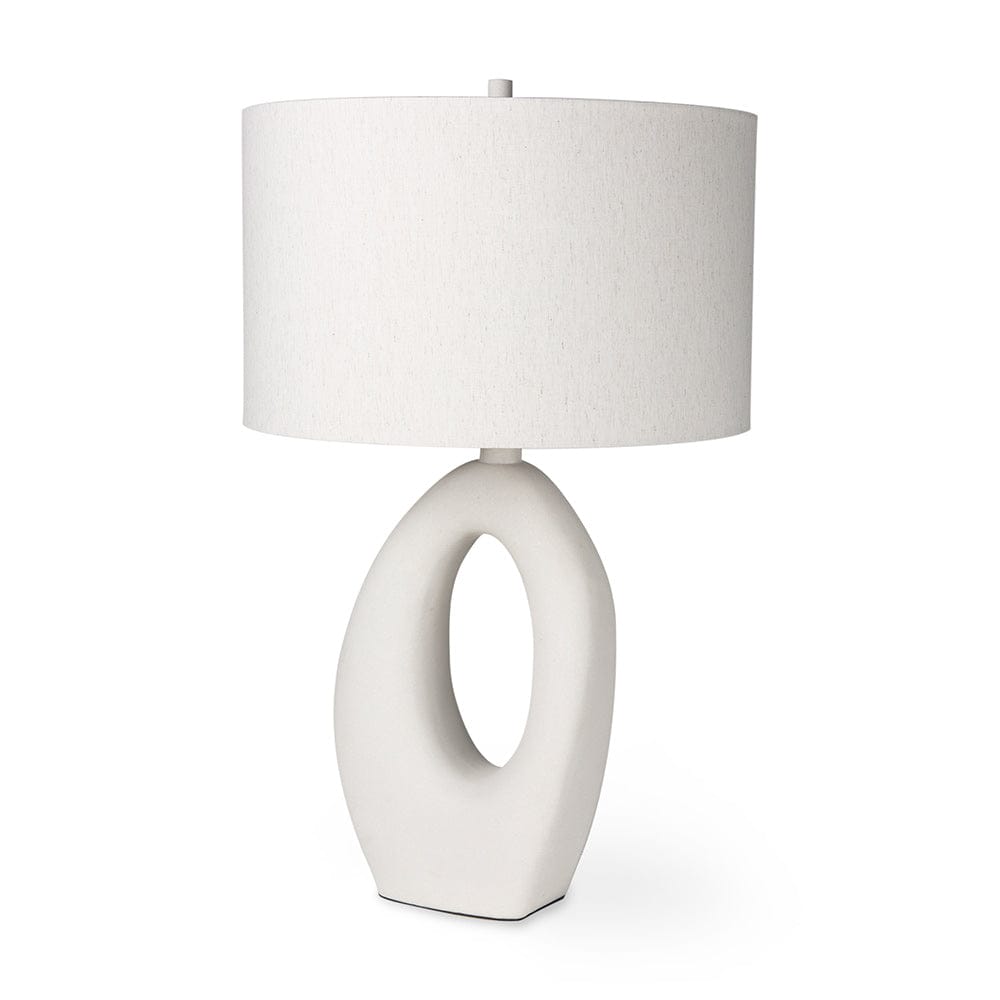 Mercana - Tao 20.0L x 20.0W x 33.0H Cream Base W/White Shade Table Lamp - 69790 view 1