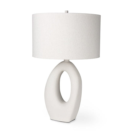 Mercana - Tao 20.0L x 20.0W x 33.0H Cream Base W/White Shade Table Lamp - 69790 view 1