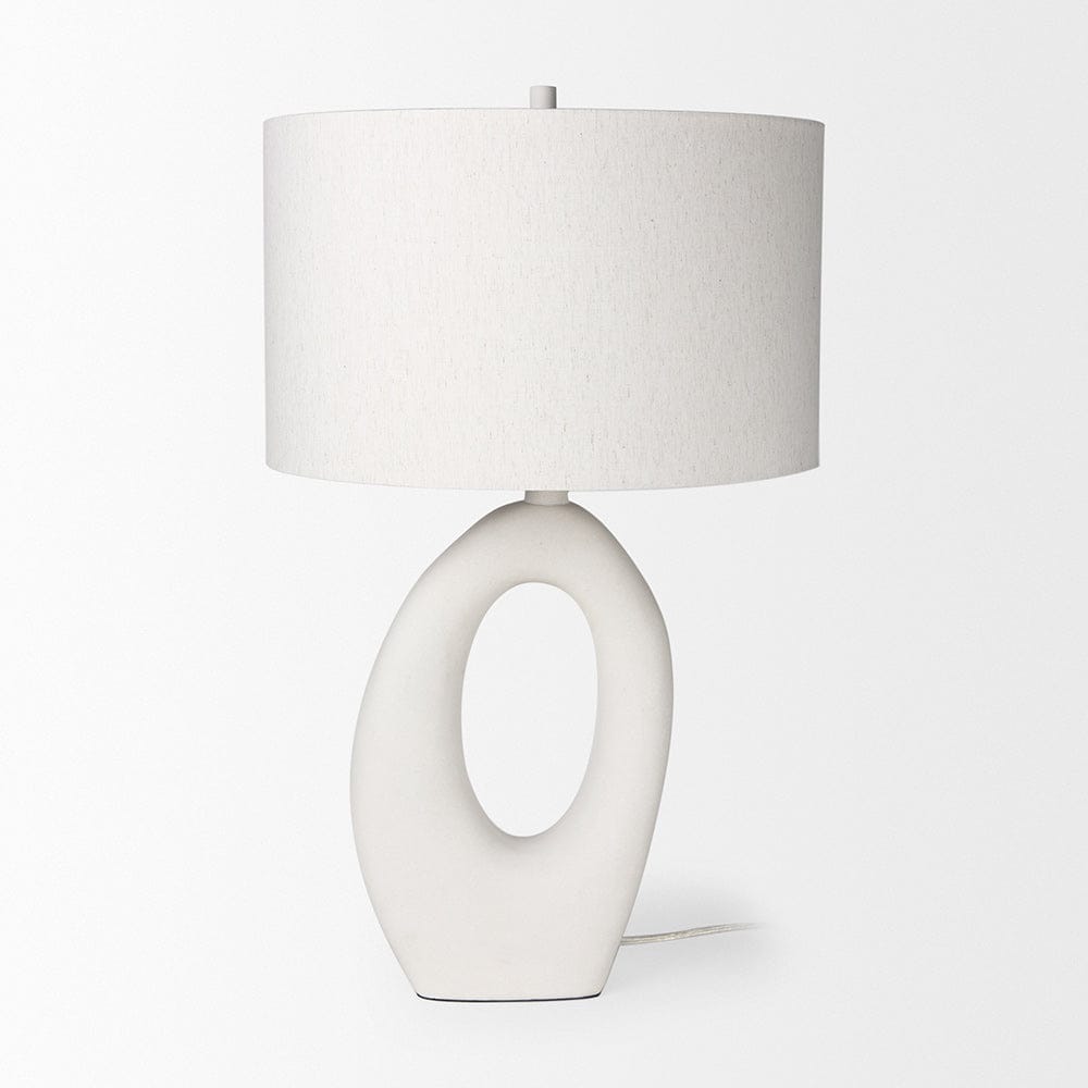 Mercana - Tao 20.0L x 20.0W x 33.0H Cream Base W/White Shade Table Lamp - 69790 view 2