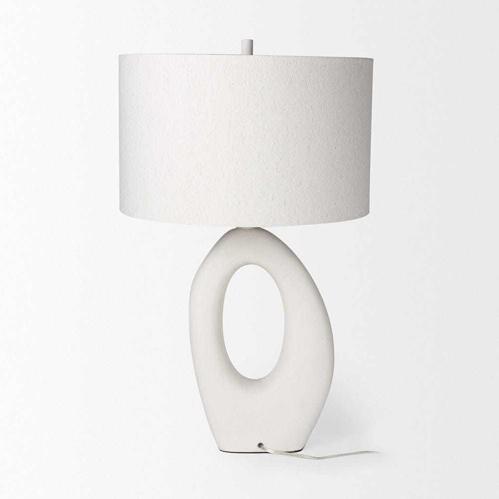 Mercana - Tao 20.0L x 20.0W x 33.0H Cream Base W/White Shade Table Lamp - 69790 view 4