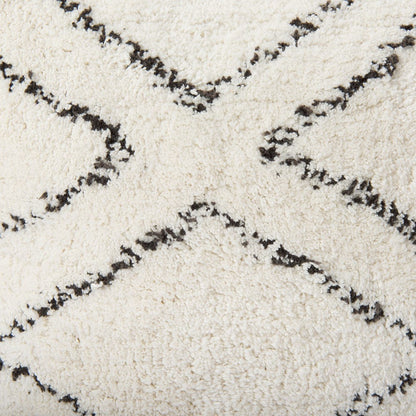 Mercana - Tapir Beige Cotton Argyle Pattern Square Pouf - 67586_CLOSEOUT view 10