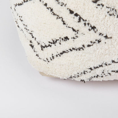 Mercana - Tapir Beige Cotton Argyle Pattern Square Pouf - 67586_CLOSEOUT view 11