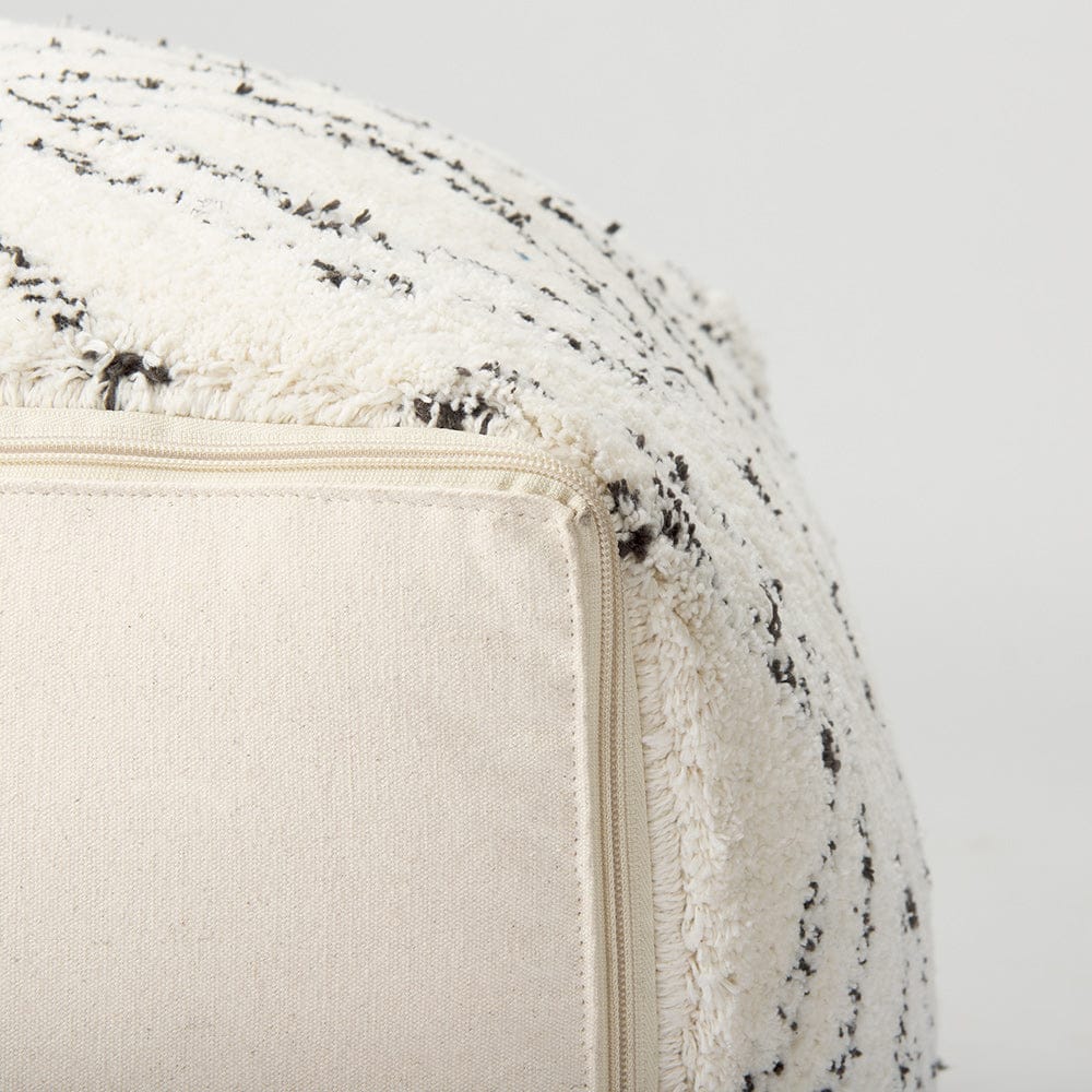 Mercana - Tapir Beige Cotton Argyle Pattern Square Pouf - 67586_CLOSEOUT view 12