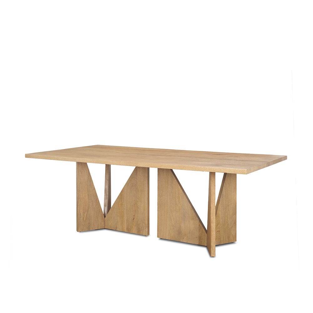 Mercana - Tarro 84" Rectangular Light Brown Wood w/ Geometrical Base Dining Table - 70839 view 1